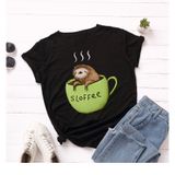 Áo thun phông nam nữ form rộng Familylove - Mẫu áo Unisex nam nữ Chú Lười SLOFFEE Cotton 100% cao cấp