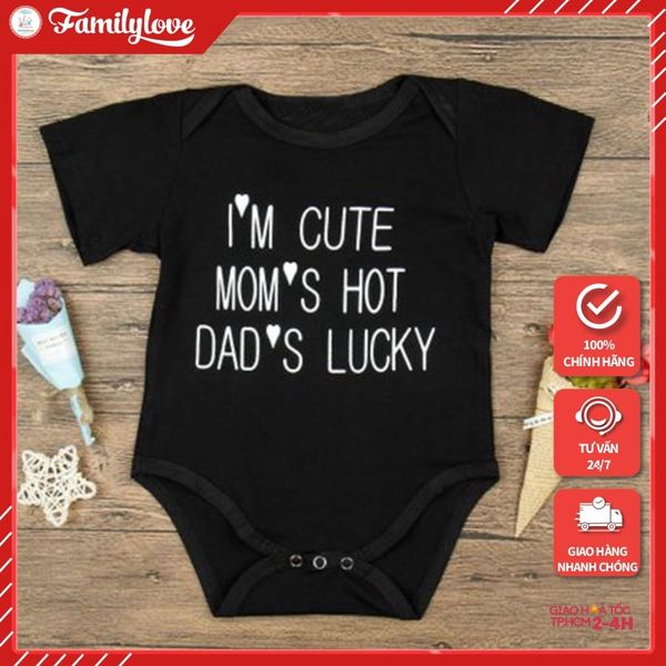 Bodysuite cho bé Familylove - Áo liền quần bodysuite cho trẻ sơ sinh Cute Chất Cotton 100% mát an toàn cho bé