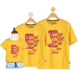 Áo Gia Đình Familylove - Mẫu Áo Đồng Phục Gia Đình Họa Tiết Chibi Wolf Rabbit Love Chất Liệu Cotton 100% Co Giãn
