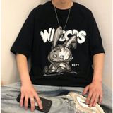 Áo thun phông nam form rộng Familylove - Mẫu áo thun nam tay lỡ Chú Thỏ WIOORS chất Cotton 100% cao cấp