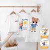 Áo gia đình Familylove - đồ gia đình chibi Happy, Lucky chất liệu cotton 100% co giãn cao cấp