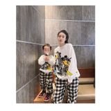 Set Đôi Mùa Đông Mẹ bé Familylove - Mẫu Đồ Cho Gia đình Sweater Dài Tay Nhân Vật hoạt hình Chất Nỉ Da Cá Cotton 100%