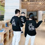 Áo Sweater Gia Đình Familylove - Áo Sweater thu đông gia đình họa tiết gấu Sevi inneffable Chất Liệu Nỉ Da Cá Cao Cấp