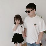 Áo gia đình Familylove - Mẫu Áo gia đình Logo Chibi thành viên gia đình dễ thương dễ mặc chất Cotton 100% mát