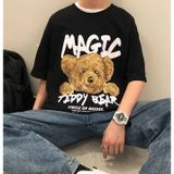 Áo thun phông nam form rộng Familylove - Mẫu áo thun nam tay lỡ Gấu Magic Teddy Bear chất Cotton 100% cao cấp
