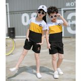 Bộ quần áo bé trai Familylove - Set quần áo trẻ em phối 3 màu Trắng Vàng Đen đẹp chất cotton 100% mềm mịn thoáng mát