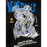 Áo thun tay lỡ nam nữ form rộng Familylove - áo unisex nam nữ Gấu Graphic đẹp cotton 100 cao cấp