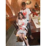 Áo gia đình Familylove - Mẫu Áo gia đình trái tim cách điệu Sweet and strong