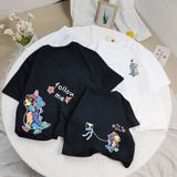 Áo gia đình Familylove - đồ gia đình họa tiết khủng long FLY E KITE đáng yêu chất liệu cotton 100% cao cấp