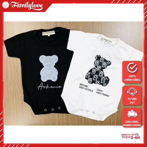 Bodysuite cho bé Familylove - Áo liền quần trẻ sơ sinh chất liệu cotton 100% thoáng mát, an toàn cho bé