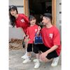 Áo gia đình Familylove - đồ gia đình in chữ W  xinh xắn chất liệu cotton 100% cao cấp