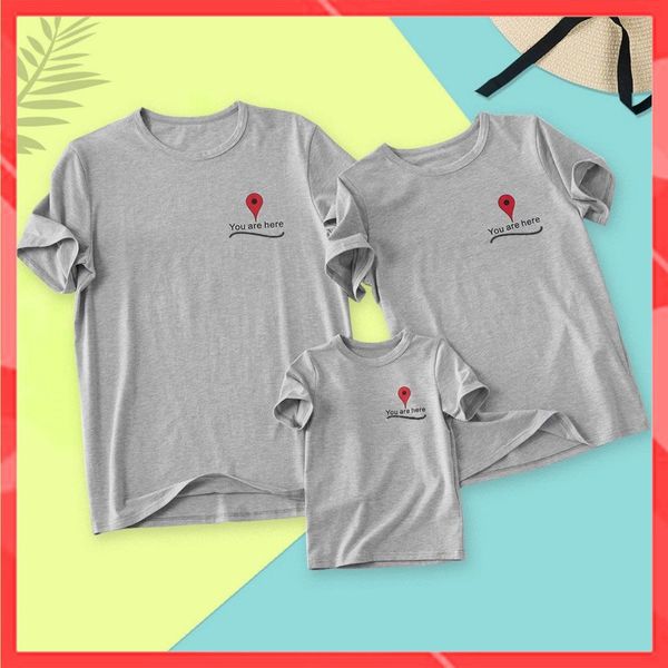 Quần Áo gia đình Familylove - Mẫu Áo gia đình You Are Here (in my heart)
