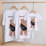Áo gia đình Familylove - Đồ gia đình Mẫu Gấu Always Sunny Chất Cotton 100% Co giãn 4 chiều mát