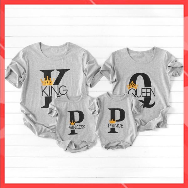 Áo gia đình Familylove - Mẫu Gia đình KING, QUEEN, PRINCE, PRINCESS