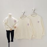 Áo Gia Đình Thu Đông Familylove -Mẫu Gia Đình Thu Đông Sweater Logo I Love You Xinh Xắn Chất Liệu Nỉ Da Cá Cao Cấp
