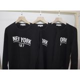 Áo Sweater Gia Đình Familylove - Áo Sweater mẫu thu đông gia đình New York 1987 xinh xắn Chất Liệu Nỉ Da Cá Cao Cấp