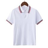 Áo Gia Đình Có Cổ Familylove - Đồng Phục Gia Đình Polo Đơn Giản Cổ Phối Sọc Viền Đỏ Xanh Chất Da Cá Cao Cấp