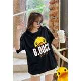 Áo thun nữ tay lỡ phông form rộng dáng Unisex - Mẫu Vịt B.Ducky Chất Cotton 100%