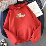 Áo Hoodie Nữ Familylove - Áo khoác Hoodie nữ form rộng họa tiết 6 chú mèo dễ thương chất liệu cotton 100% nỉ da cá