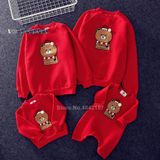 Áo Gia Đình Thu Đông Familylove -Mẫu Gia Đình Thu Đông Sweater Họa Tiết Gấu Brown Giáng Sinh Chất Liệu Nỉ Da Cá Cao Cấp