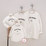 Áo Sweater Gia Đình Familylove - Mẫu Áo Gia Đình Sweater Family Sắc Trắng Họa Tiết  Đáng Yêu  Chất Nỉ Da Cá Cotton 100%