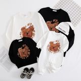 Áo sweater gia đình Familylove - Áo Sweater ấm áp họa tiết gấu xinh xắn chất liệu nỉ da cá cao cấp
