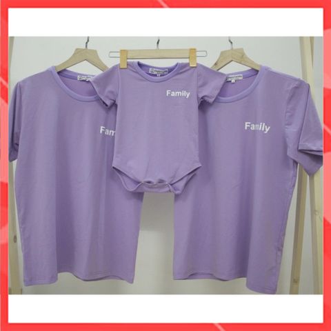 Áo gia đình Familylove - Mẫu Áo gia đình logo chữ Family đơn giản chất Cotton 100% Cao cấp