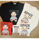 Áo Sweater Gia Đình Familylove - Áo Sweater thu đông Gấu Phi Hành Gia Space Dễ Thương Chất Liệu Nỉ Da Cá Cao Cấp