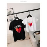 Áo gia đình Familylove – đồ gia đình in hình trái tim chữ Fantasia dễ thương chất cotton 100 co giãn