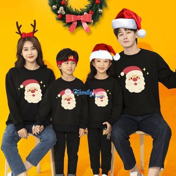 Áo sweater gia đình Familylove - Áo Sweater Noel họa tiết ông già noel chất liệu nỉ da cá cao cấp