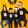 Áo sweater gia đình Familylove - Áo Sweater Noel họa tiết ông già noel chất liệu nỉ da cá cao cấp