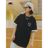 Áo Thun Nữ Tay Lỡ Phông Form Rộng Dáng Unisex - Mẫu Trái Tim Sắc Màu
