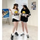 Áo thun nữ tay lỡ phông form rộng dáng Unisex - Mẫu Vịt B.Ducky Chất Cotton 100%
