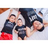 Áo gia đình Familylove - Đồng phục gia đình họa tiết chữ Copy Paste chất liệu cotton 100% cao cấp siêu mát