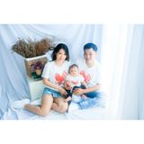 Áo gia đình Familylove - Mẫu Áo gia đình trái tim cách điệu Sweet and strong
