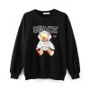 Áo sweater nỉ nữ cao cấp Familylove – Set họa tiết Gấu Space chất lừ với 3 màu Đỏ Đen Trắng