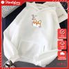 Áo hoodie nỉ nữ form rộng Familylove – Set hình chú chó Corgi dễ thương