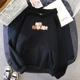 Áo Hoodie Nữ Familylove - Áo khoác Hoodie nữ form rộng họa tiết 6 chú mèo dễ thương chất liệu cotton 100% nỉ da cá