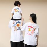Áo gia đình Familylove - đồ gia đình họa tiết Family Chibi Smile đáng yêu chất liệu cotton 100% cao cấp