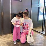 Áo gia đình FamilyLove - đồ gia đình 3 4 5 người chú gấu hồng Enjoy California CAL xinh xắn chất 100 cotton