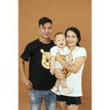 Áo gia đình Familylove - đồ gia đình Gấu Pooh thun cotton 100 bốn chiều co giãn form rộng