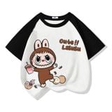 Áo thun cho bé Familylove - Áo phông cộc tay cổ tròn in hình LABUBU độc đáo nhiều màu sắc Chất liệu cotton 100% Size đại