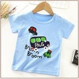 Áo thun trẻ em Familylove - Áo phông cho bé họa tiết hoạt hình dễ thương chất liệu cotton 100% co giãn mát mềm mịn