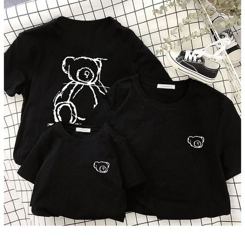 Áo gia đình Familylove - đồ gia đình Gấu in 2 mặt cực dễ thương chất liệu cotton 100% co giãn