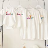 Áo gia đình Familylove - đồ gia đình in chữ Family chất liệu cotton 100%