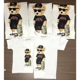 Áo gia đình Familylove - Mẫu Đồng phục gia đình Gấu Skate cực dễ thương chất liệu cotton 100% co giãn