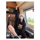 Áo Sweater Nỉ Nữ Cao Cấp Familylove – Set Họa Tiết Gấu Bear Dễ Thương