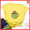 Áo thun phông nam nữ form rộng Familylove - Mẫu áo Unisex nam nữ Chú Lười SLOFFEE Cotton 100% cao cấp