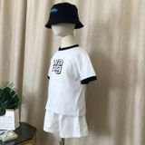 Áo phông Cotton bé trai, áo thun cute phối viền đen Size từ 9-40kg. Chuẩn shop - Tem hiệu Thun cotton 100% Siêu mát