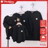 Áo Sweater Gia Đình Familylove - Áo Sweater Logo Hoa Cúc Dễ Thương Chất Liệu Nỉ Da Cá Cao Cấp